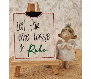 2€ ZUSATZTÜRCHEN 18. Dezember - Stickserie - ITH Teebeutel Verpackung